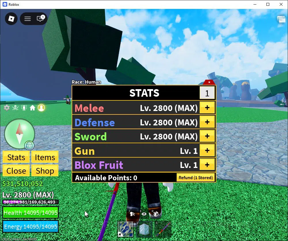 Roblox Accounts Blox Fruit |Lv Max + Ice,GodHuman|31M Beli 70K Fra image 1