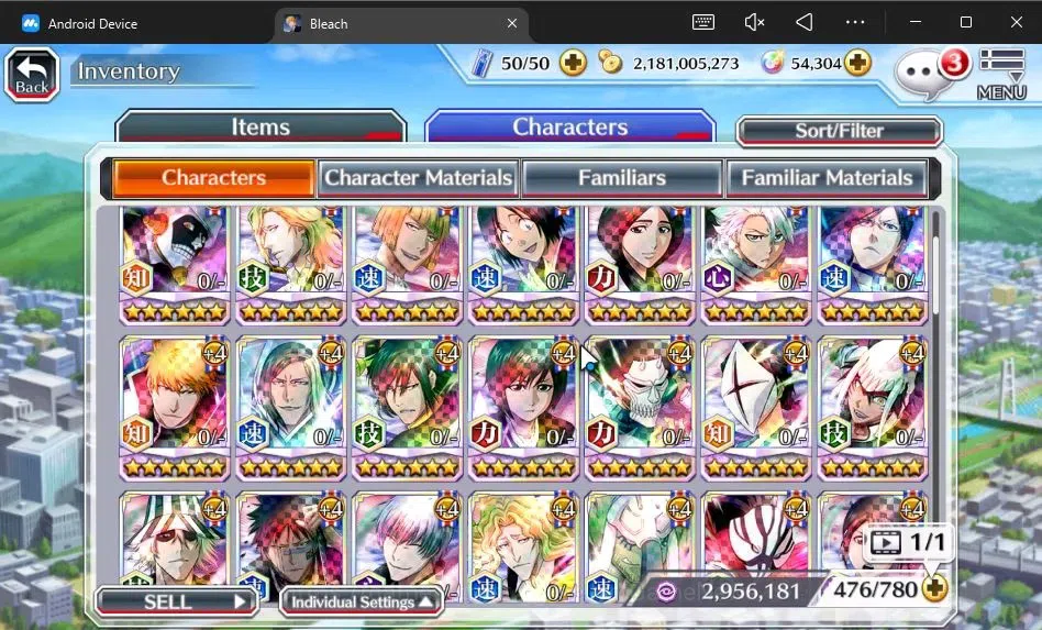 Bleach: Brave Souls Accounts [GLOBAL]54K Orb|2 New Ichigo Renewed,Byakuya Renew image 10