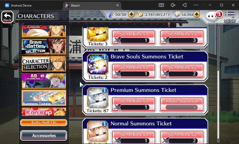 Bleach: Brave Souls Accounts [GLOBAL]54K Orb|2 New Ichigo Renewed,Byakuya Renew image 15