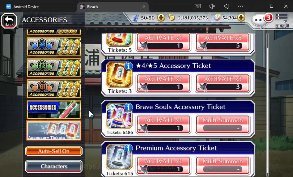 Bleach: Brave Souls Accounts [GLOBAL]54K Orb|2 New Ichigo Renewed,Byakuya Renew image 16