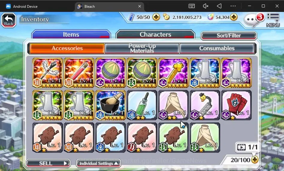 Bleach: Brave Souls Accounts [GLOBAL]54K Orb|2 New Ichigo Renewed,Byakuya Renew image 6
