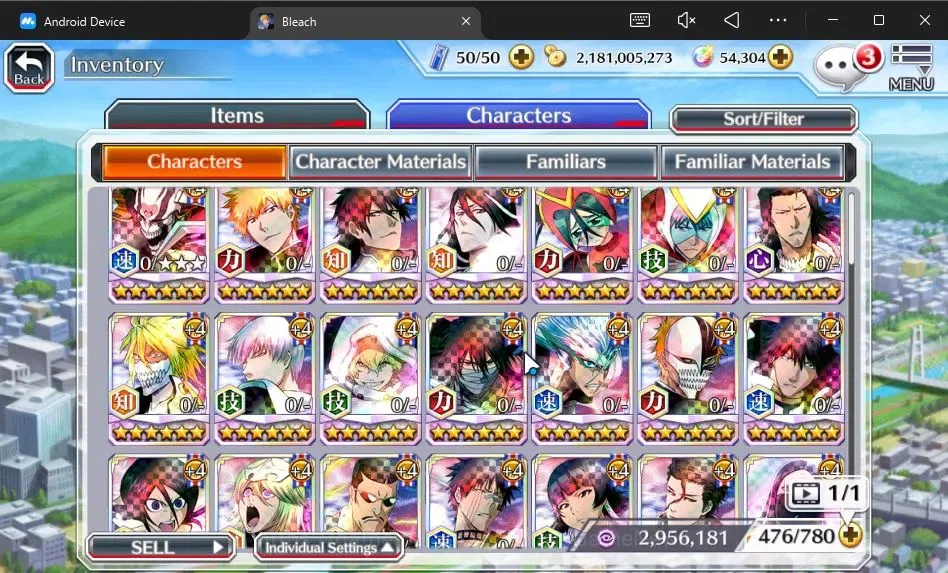 Bleach: Brave Souls Accounts [GLOBAL]54K Orb|2 New Ichigo Renewed,Byakuya Renew image 8