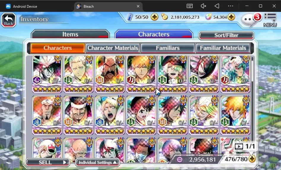 Bleach: Brave Souls Accounts [GLOBAL]54K Orb|2 New Ichigo Renewed,Byakuya Renew image 9