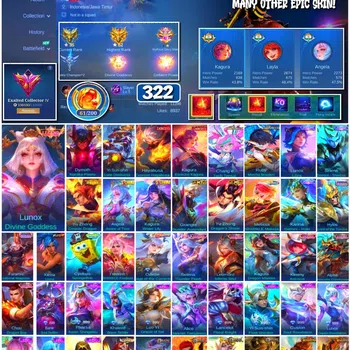 Mobile Legends: Bang Bang Collector #3560 322 Skins | Legend Lunox | Collector Dyroth  image 1