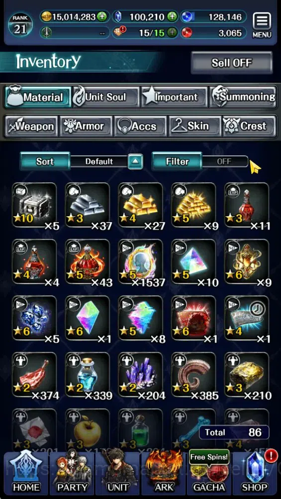 Last Cloudia Accounts GLOBAL|Rank 22|100k Crystal|Top Tier Unit [Emperor image 12