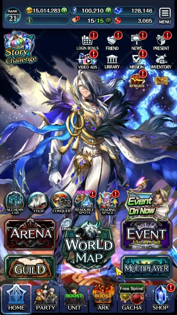 Last Cloudia Accounts GLOBAL|Rank 22|100k Crystal|Top Tier Unit [Emperor image 9