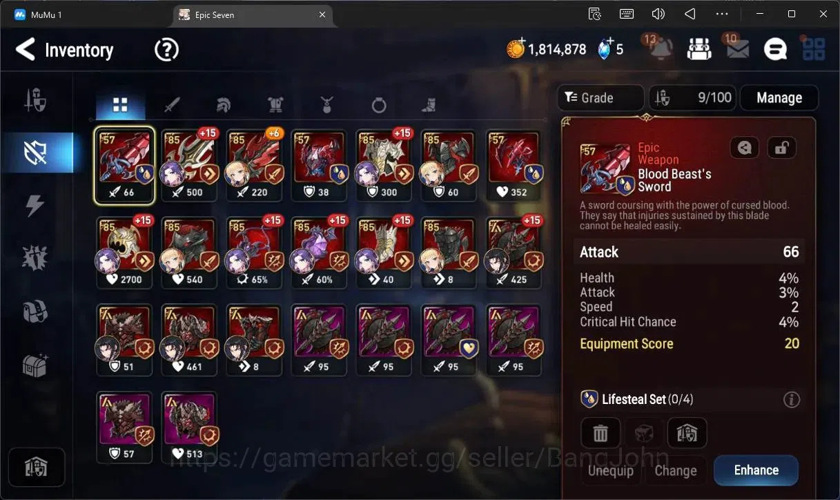 Epic Seven Accounts Global Unverif |Best Starter|4 ML(NC Lady,SE Celin image 17