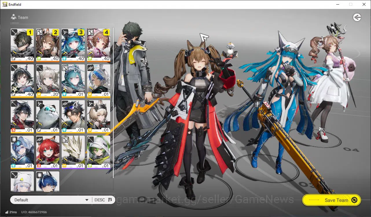 Asia Lv25|(Gilberta,Last RiteP1,ArdeliaP1)+ChenP5,PandaP4,WulfgardP3,XaihiP2,PerlicaP2,Etc|Gryphlink|TakeMail|CheckSS(END1526) Arknights: Endfield Accounts Asia Lv25|(Gilberta,Last RiteP1,ArdeliaP1)+ChenP5, image 1