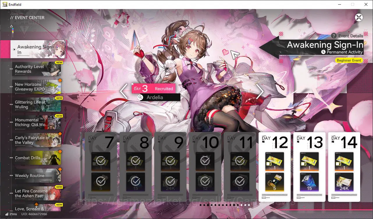 Arknights: Endfield Accounts Asia Lv25|(Gilberta,Last 17