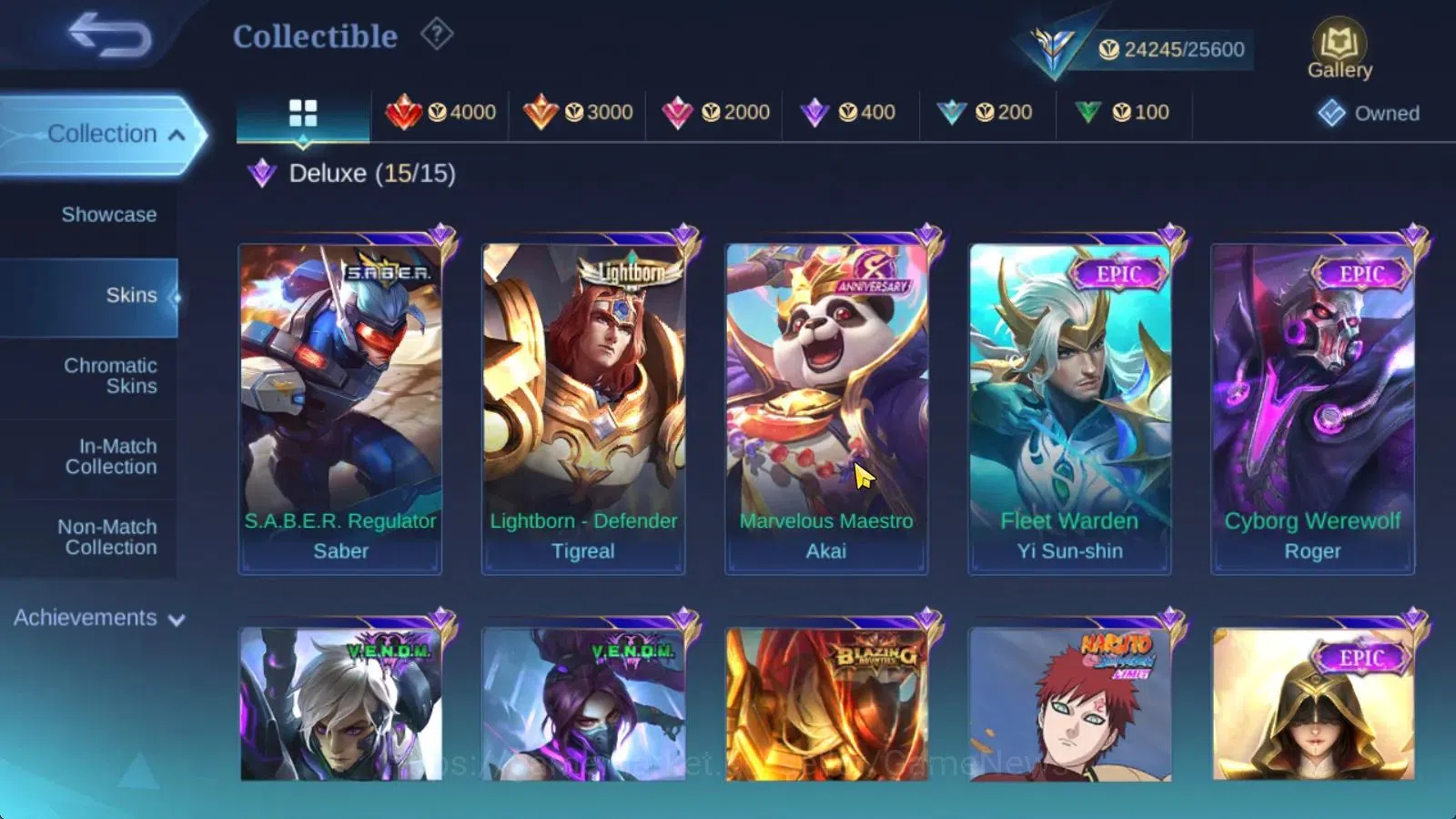 Mobile Legends: Bang Bang Accounts Hero 76|Skin 116|CC Nata,LB Tigreal,Naruto Vale,M- image 7