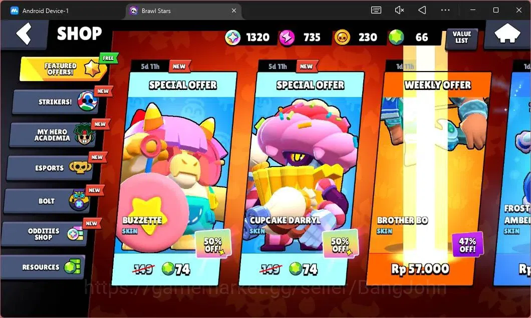 Brawl Stars Accounts Global | 483 Thropy|12 Brawler|1 Max Hypercharge ( image 4