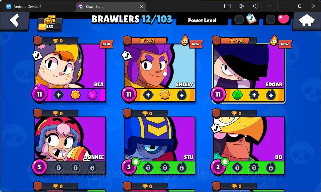 Brawl Stars Accounts Global | 483 Thropy|12 Brawler|1 Max Hypercharge ( image 5