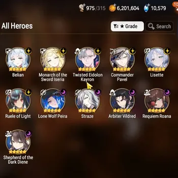 Epic Seven Accounts High-End ASIA UnVerif|11ML(Lisette,Sheperd Dark Diene,Monarch Iseria,Etc)+6LMT RGB,Setsuka,Etc|1,2K