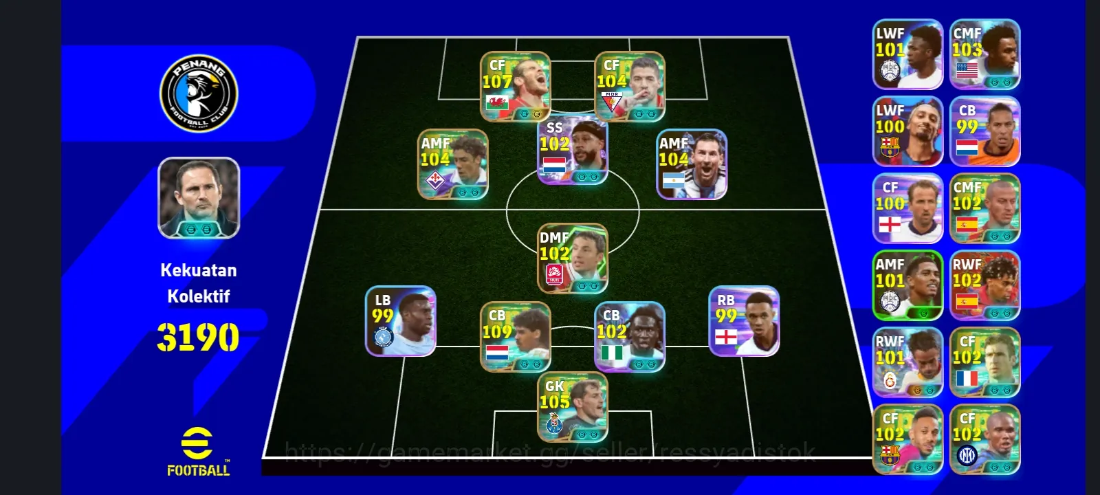 eFootball Accounts Legends & Iconic Players COLECTIVE 3190+ | NEW GARETH BALE x NEW F RIJKARD x M VAN BOOMEL x L 1