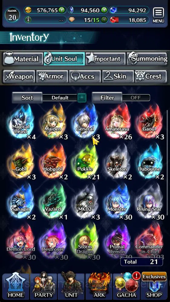 Last Cloudia Accounts GLOBAL | 94k Crystal | Collab Slime (Benimaru,Hina image 10