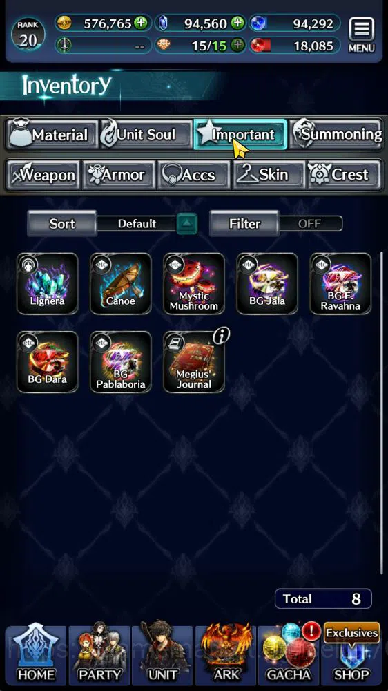 Last Cloudia Accounts GLOBAL | 94k Crystal | Collab Slime (Benimaru,Hina image 11