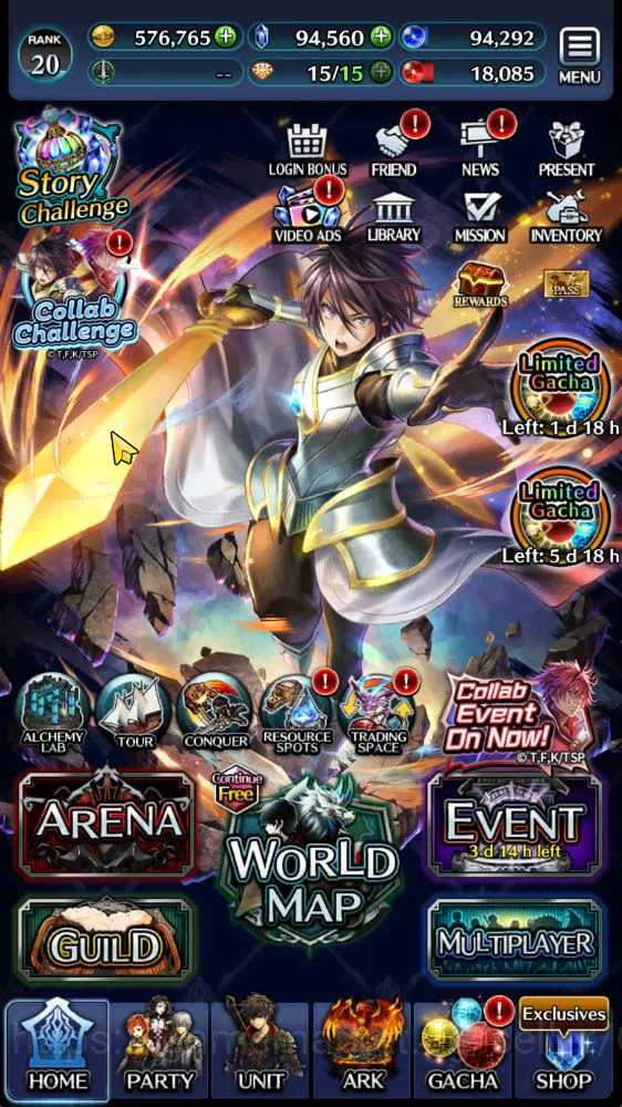 Last Cloudia Accounts GLOBAL | 94k Crystal | Collab Slime (Benimaru,Hina image 5