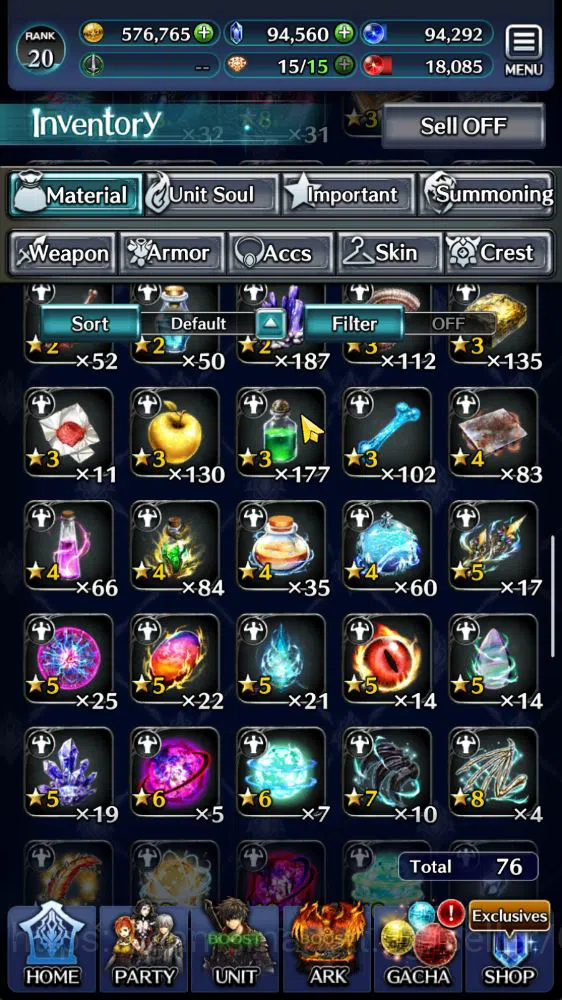 Last Cloudia Accounts GLOBAL | 94k Crystal | Collab Slime (Benimaru,Hina image 8