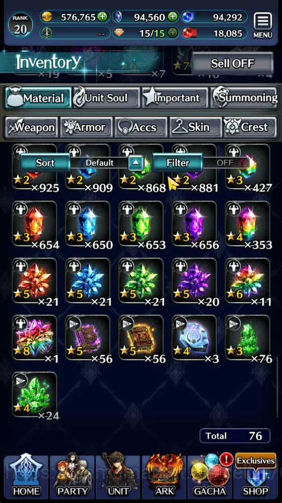 Last Cloudia Accounts GLOBAL | 94k Crystal | Collab Slime (Benimaru,Hina image 9