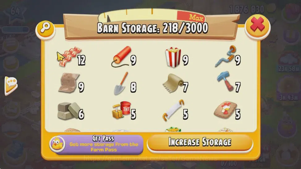 Hay Day Accounts Lvl 64 | Silo Storage 825 + Barn Storage 3000 + 1, image 3