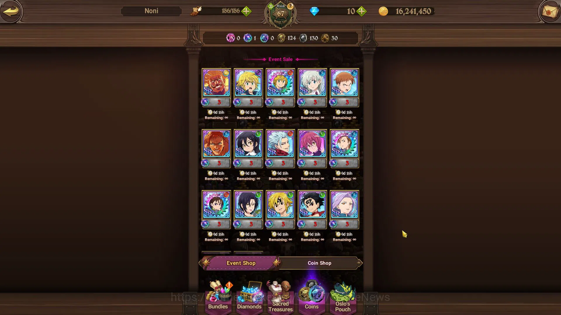 The Seven Deadly Sins: Grand Cross Accounts Global|1,1M CC|Starter Ch5|4 UR| Nightmare Salos,M image 6