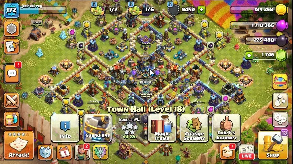 Clash of Clans Accounts Lv 172|TH 18|HH 9|Limited Skin|BK 60,AQ 60,GW 46,M image 1