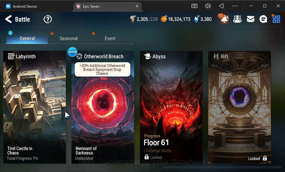 Epic Seven Accounts GLOBAL Unverif|New Era|4 ML(Salome,E Ilynav,BW Ise image 16