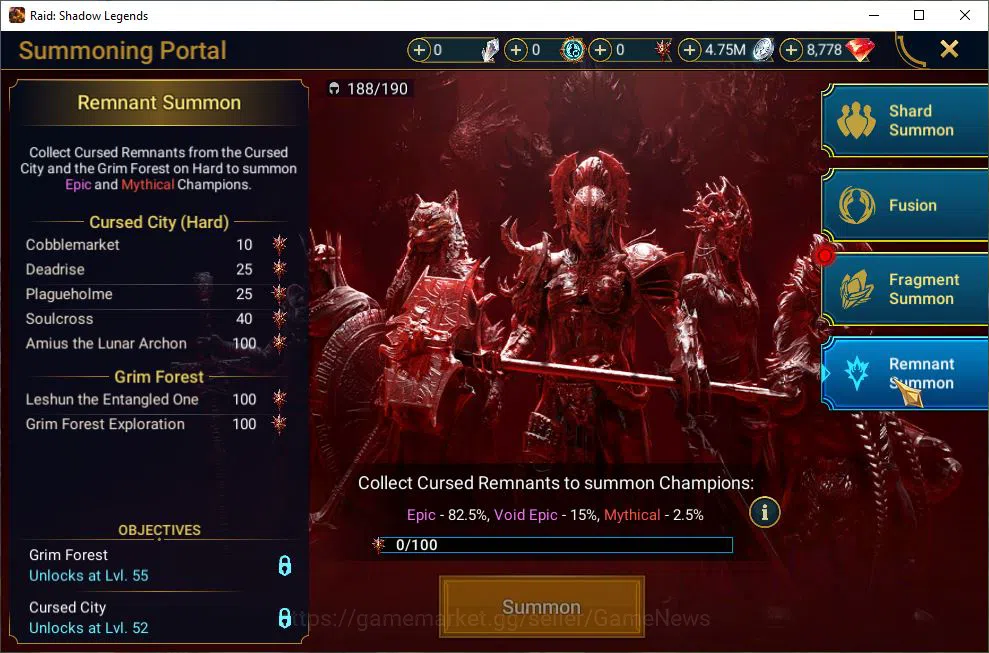 Raid: Shadow Legends Accounts Lv27 522K Power|1 Mythic(Androc)|19 Legendary(Wall image 6