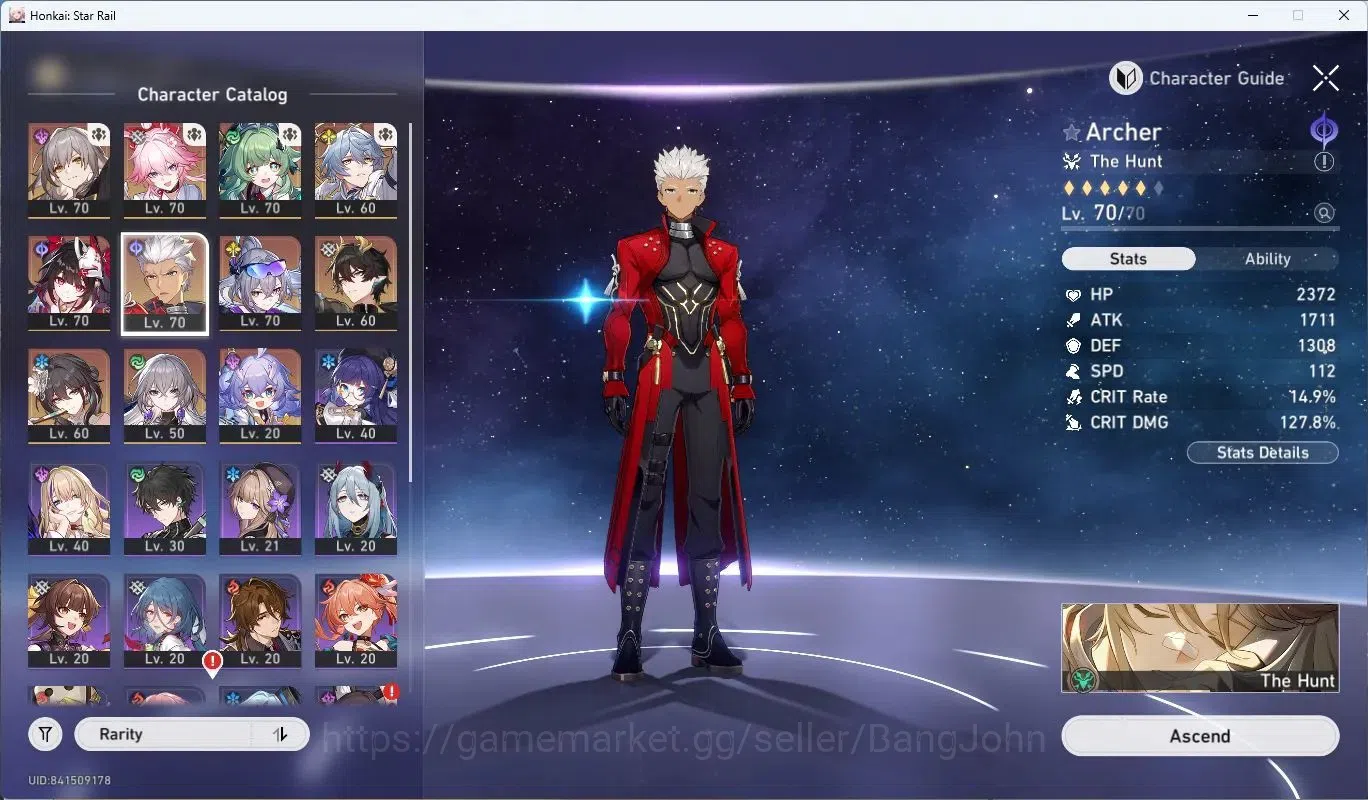 Honkai Star Rail Accounts Asia | TL55 | AlbisVinnaLv70, EvanesciaLv70, HuoHu image 10