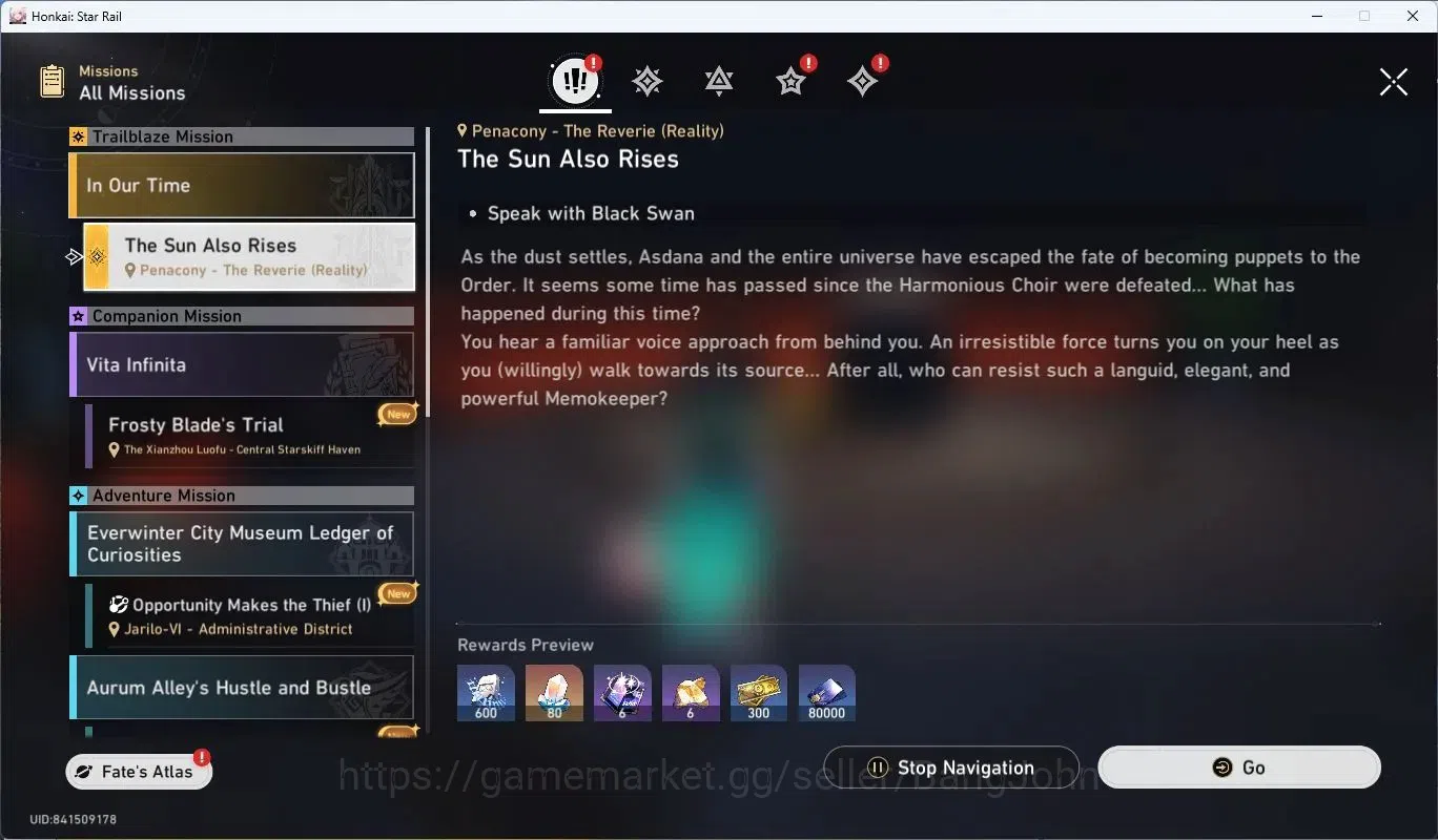 Honkai Star Rail Accounts Asia | TL55 | AlbisVinnaLv70, EvanesciaLv70, HuoHu image 12