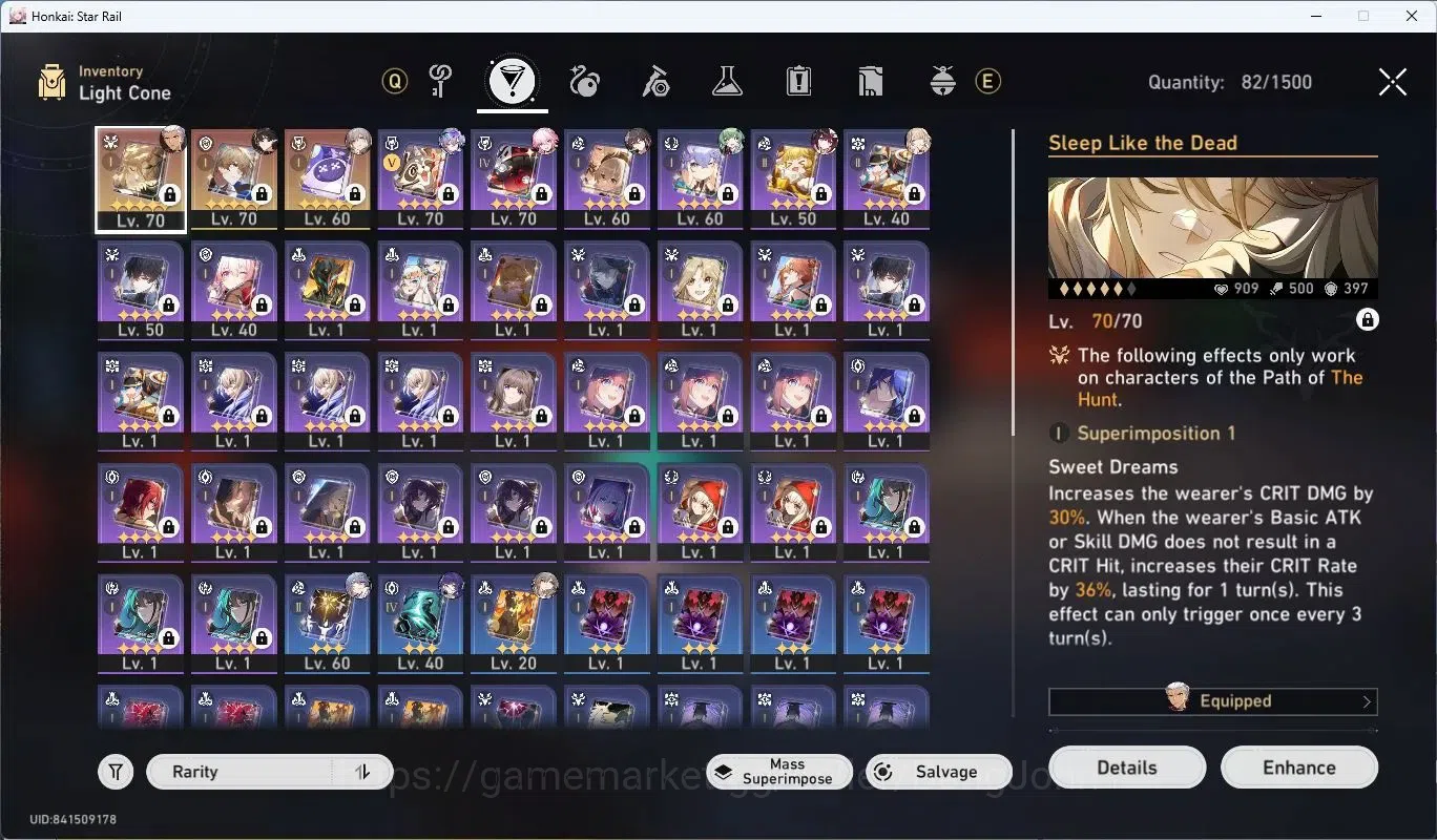 Honkai Star Rail Accounts Asia | TL55 | AlbisVinnaLv70, EvanesciaLv70, HuoHu image 14