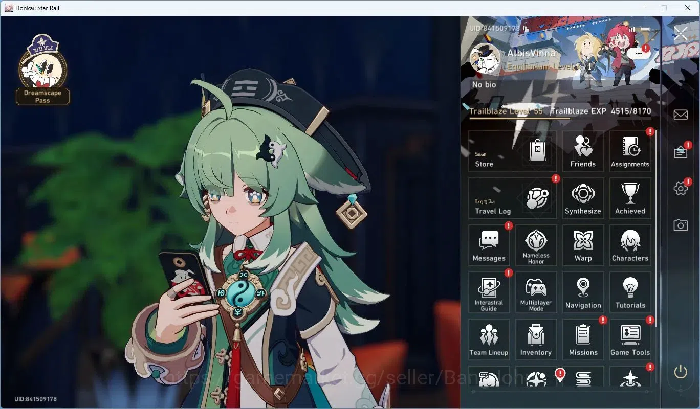 Honkai Star Rail Accounts Asia | TL55 | AlbisVinnaLv70, EvanesciaLv70, HuoHu image 2