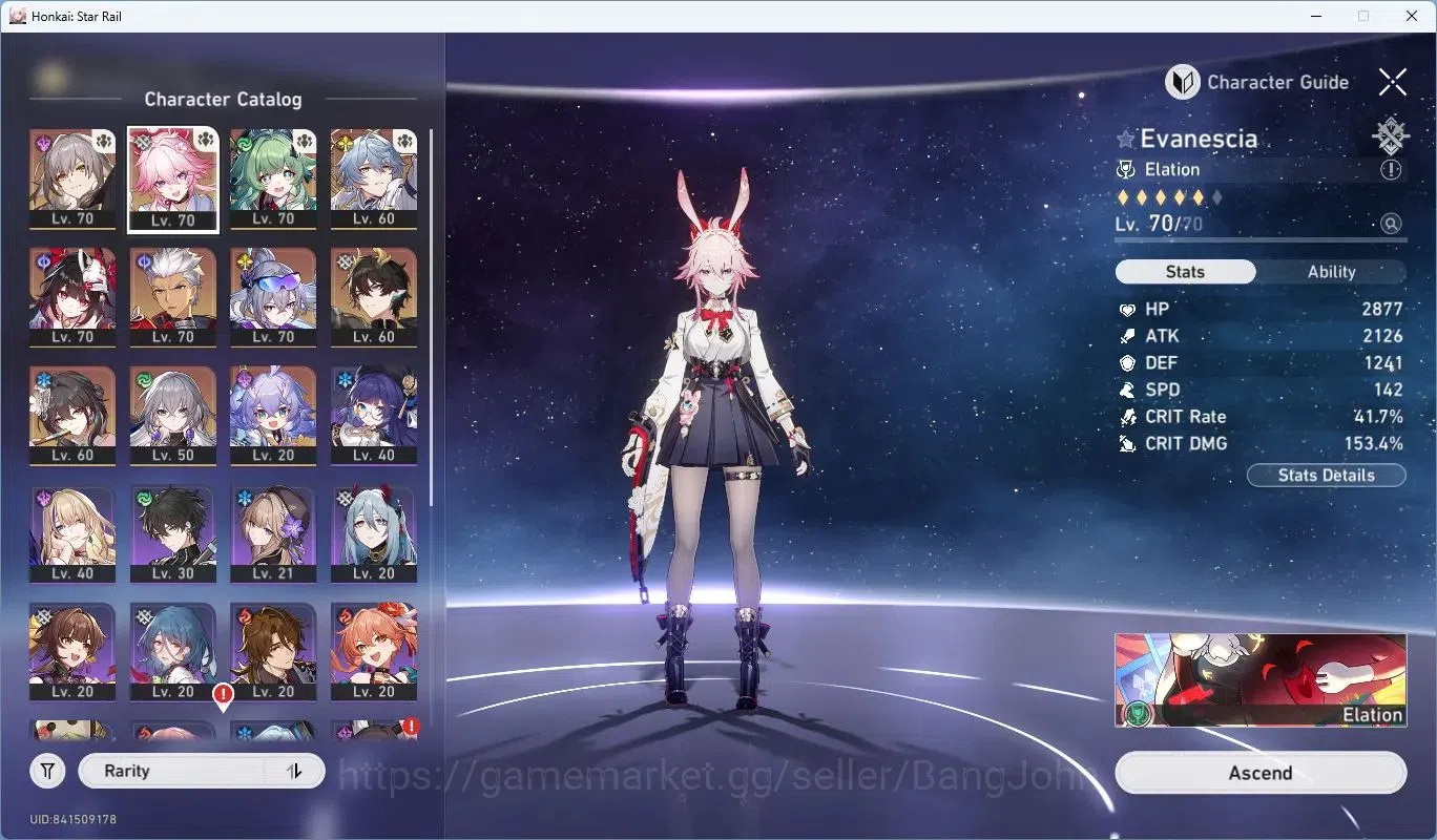 Honkai Star Rail Accounts Asia | TL55 | AlbisVinnaLv70, EvanesciaLv70, HuoHu image 6