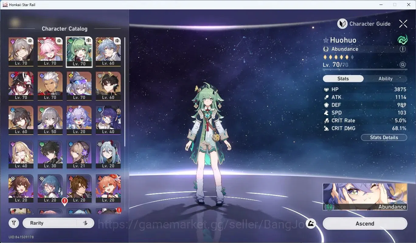Honkai Star Rail Accounts Asia | TL55 | AlbisVinnaLv70, EvanesciaLv70, HuoHu image 7
