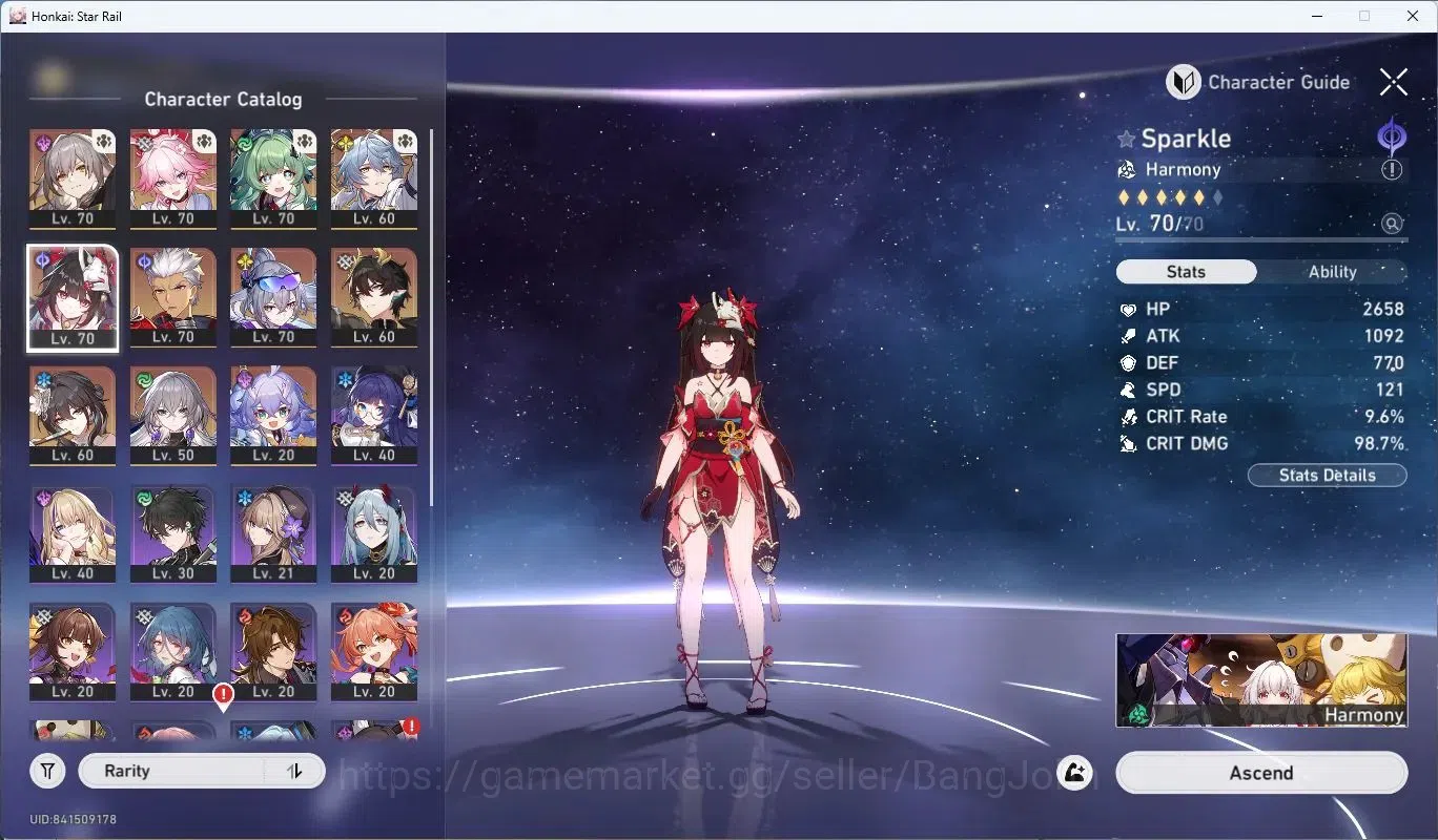 Honkai Star Rail Accounts Asia | TL55 | AlbisVinnaLv70, EvanesciaLv70, HuoHu image 9