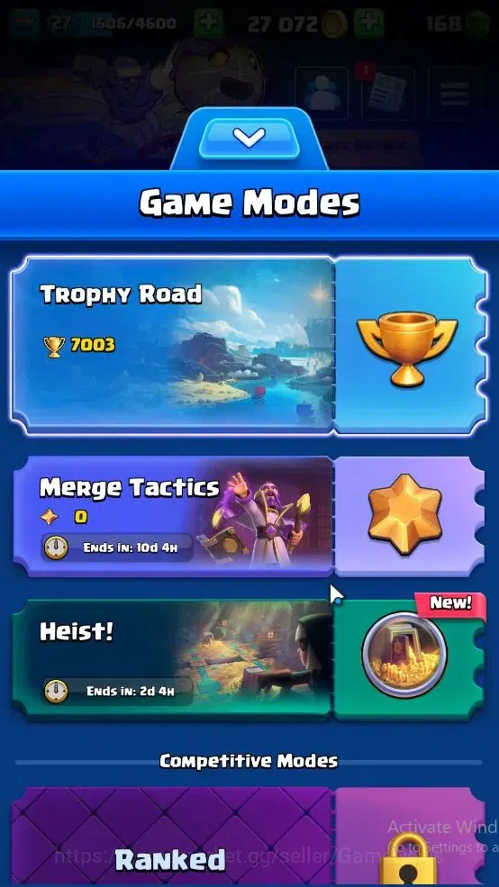 Clash Royale Accounts Lv 27|KTL 10|Trophy 7003|Card 99|2 EVO,1 Hero,3 Ch image 2