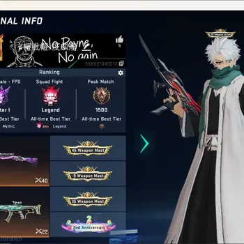 Blood Strike Accounts Collab Skin ASIA|2 Eternal Gun:D.Eagle-Scorpius&MP7-Tidesong|5 Collab Gun [Bleach|7DS|TR]3 Limited