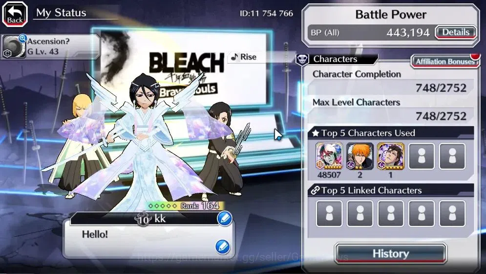 Bleach: Brave Souls Accounts [GLOBAL]40K Orbs|TYBW26 Momo,Shinji,TYBW25 Renji,1 image 3
