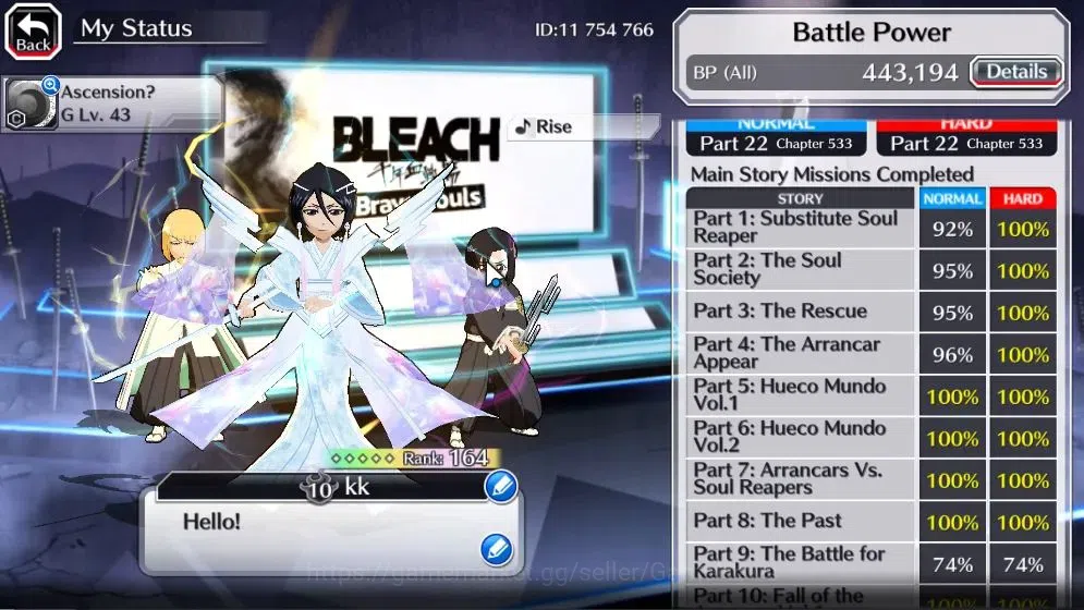 Bleach: Brave Souls Accounts [GLOBAL]40K Orbs|TYBW26 Momo,Shinji,TYBW25 Renji,1 image 4