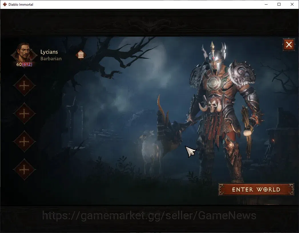 Diablo Immortal Accounts Mid-Tier SEA-Izual|CS ON|Lv 60 (612)|Barbarian|CR 36K|Damage 11K|Resonance 450|Paragon 1