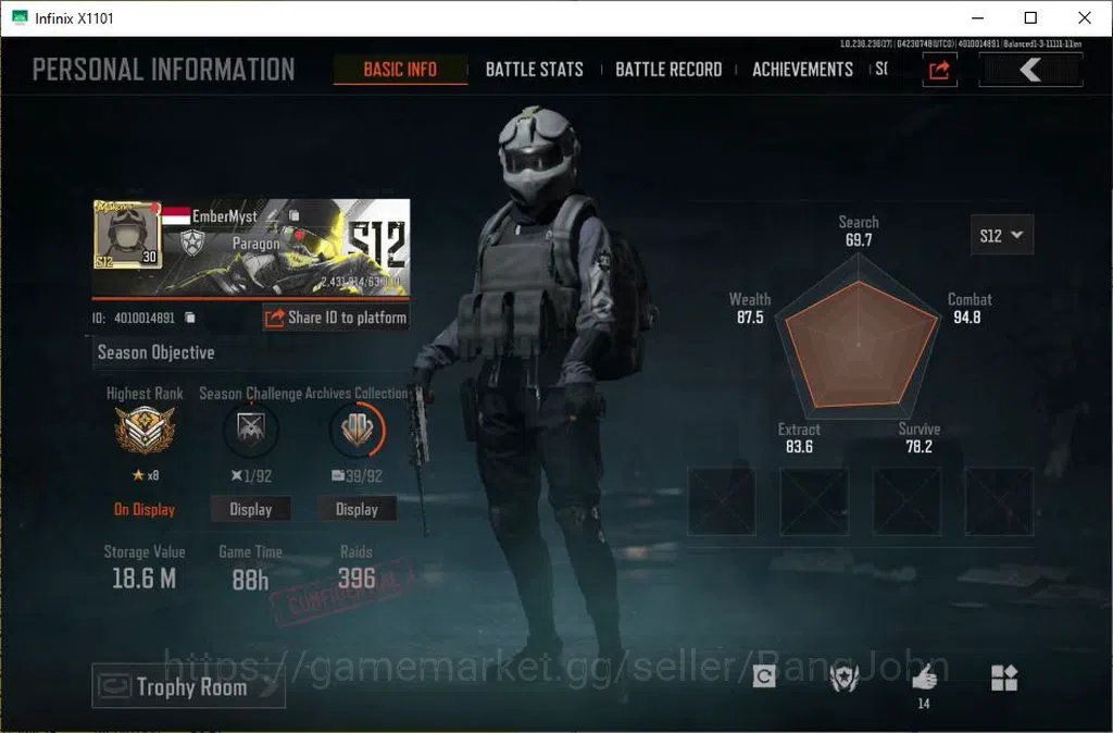 Arena Breakout Accounts MOBILE|LVL30 SV 18,6M|CV 4,3M|SK WEAPON=KOI LR-AR2 image 1