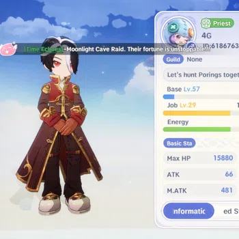 Ragnarok: The New World Accounts Sv Eddga|Unverif|Lvl 57 Priest|M. Atk 481, Max SP 1907,Etc|1 SSR Pet (Dawn T1)|29K Gold