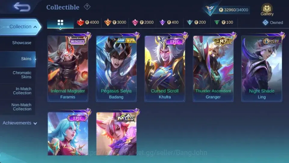 Mobile Legends: Bang Bang Accounts Global|Hero 115 Skin 162|Expert|LBox Irithel|M7 Gr image 12
