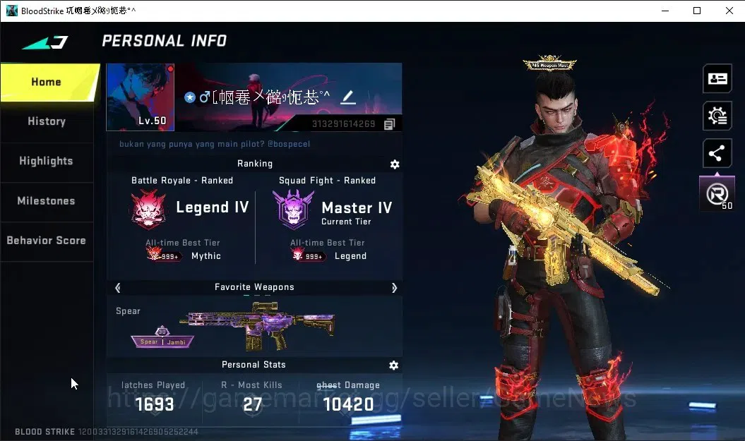Blood Strike Accounts ASIA | Eternal D.Eagle | Collab TR [JACK-Takemichi image 2