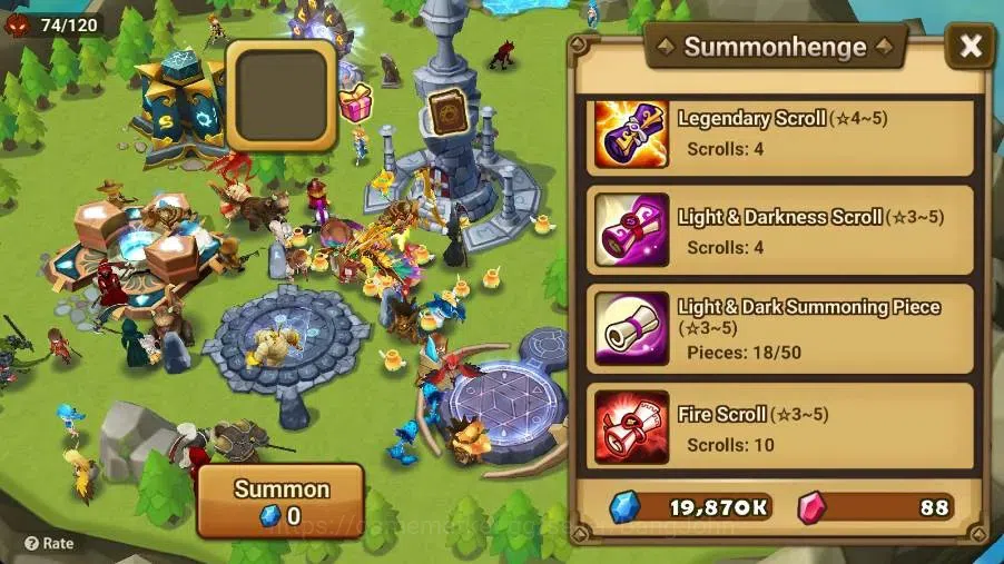 Summoners War: Sky Arena Accounts Starter GLOBAL | NB 5 TESHAR,Starter Gacha 115 12Y+160 11Y Scrool, 3 Legendary All 4