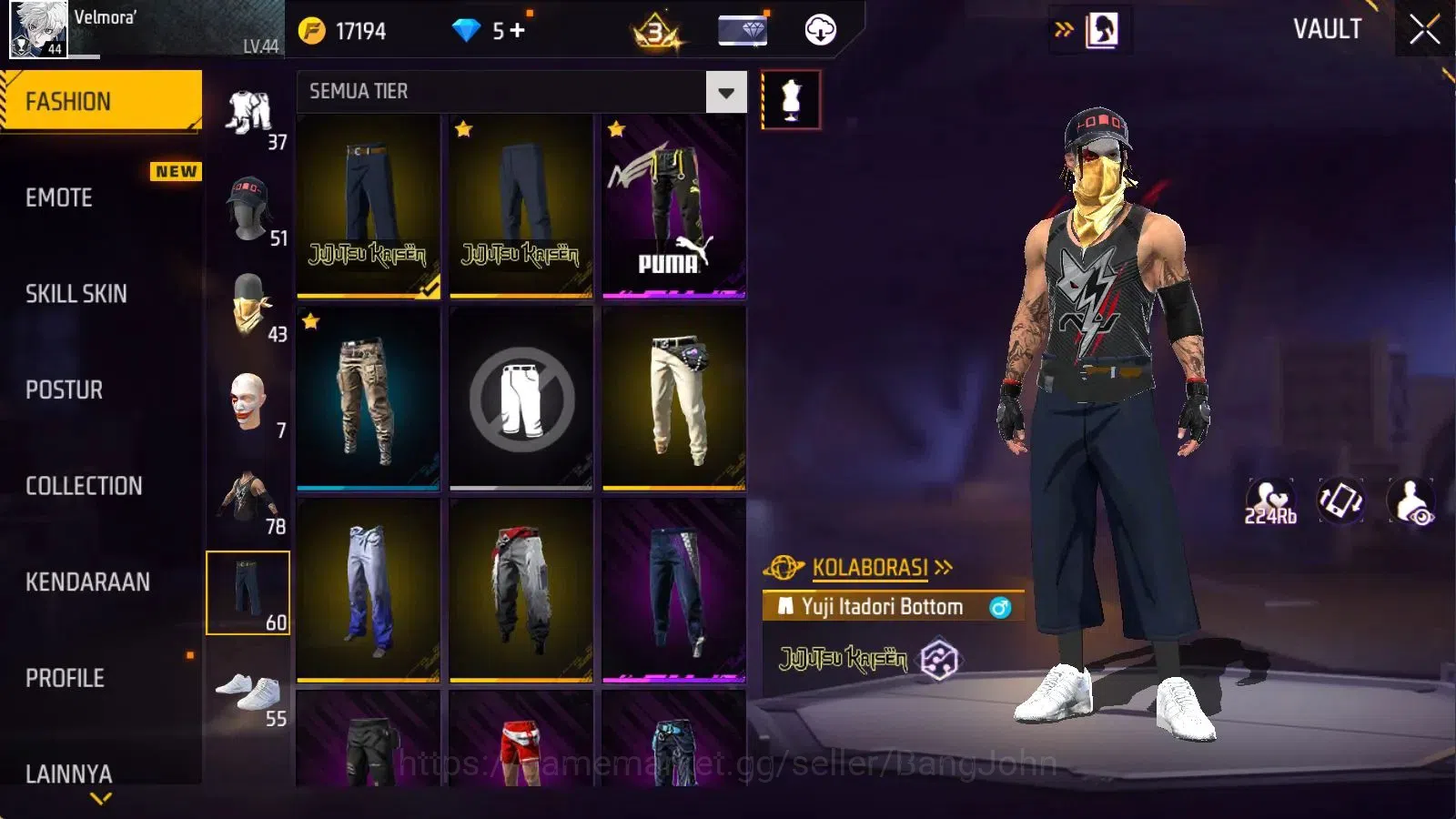 Free Fire Accounts Indonesia | M1887 Emerald Power,Hand of Hope | Vau image 11