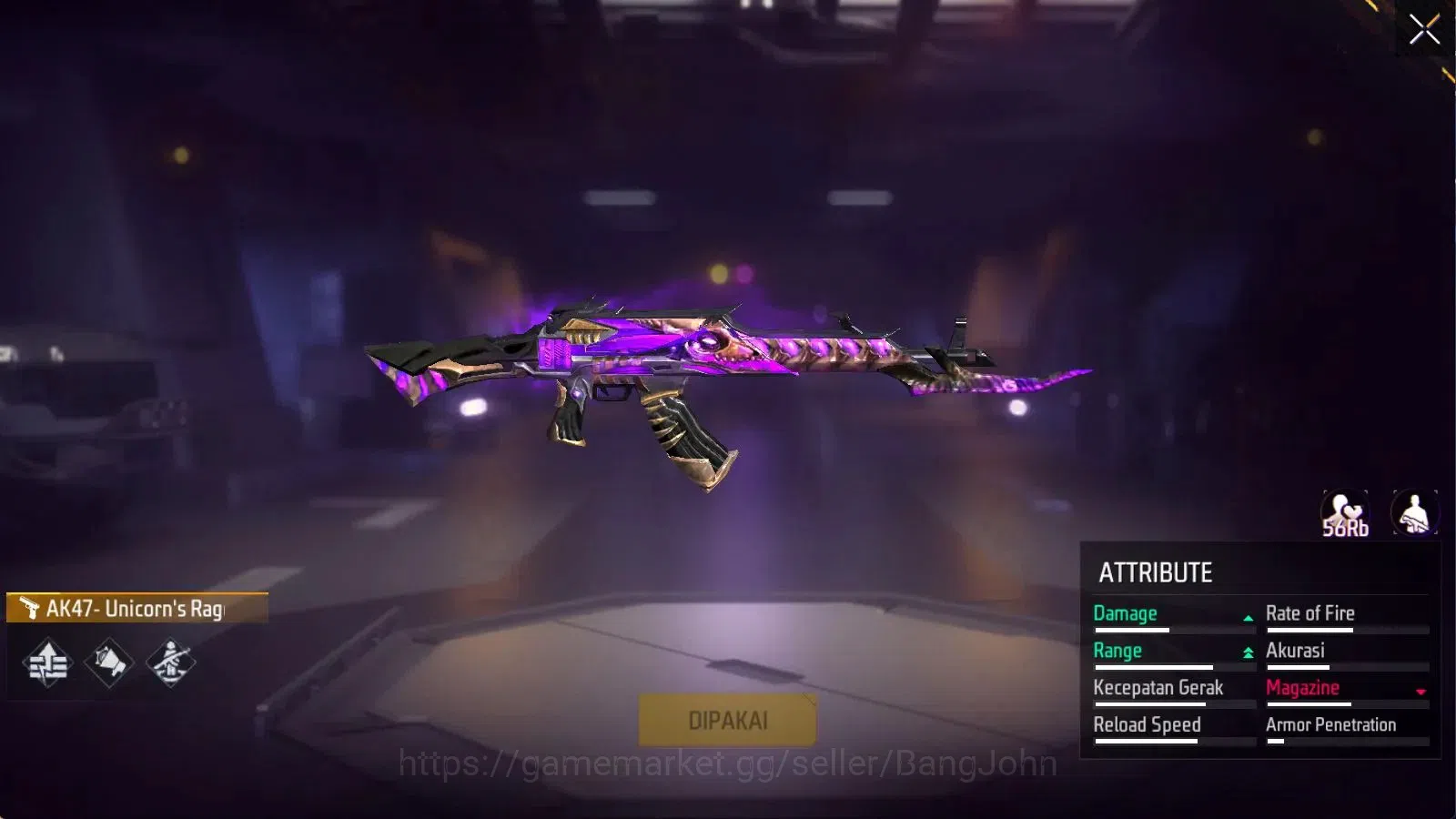Free Fire Accounts Indonesia | M1887 Emerald Power,Hand of Hope | Vau image 4
