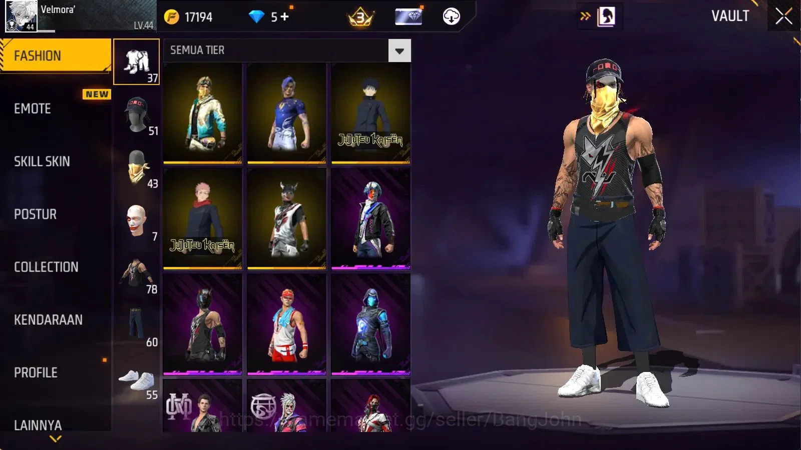 Free Fire Accounts Indonesia | M1887 Emerald Power,Hand of Hope | Vau image 6