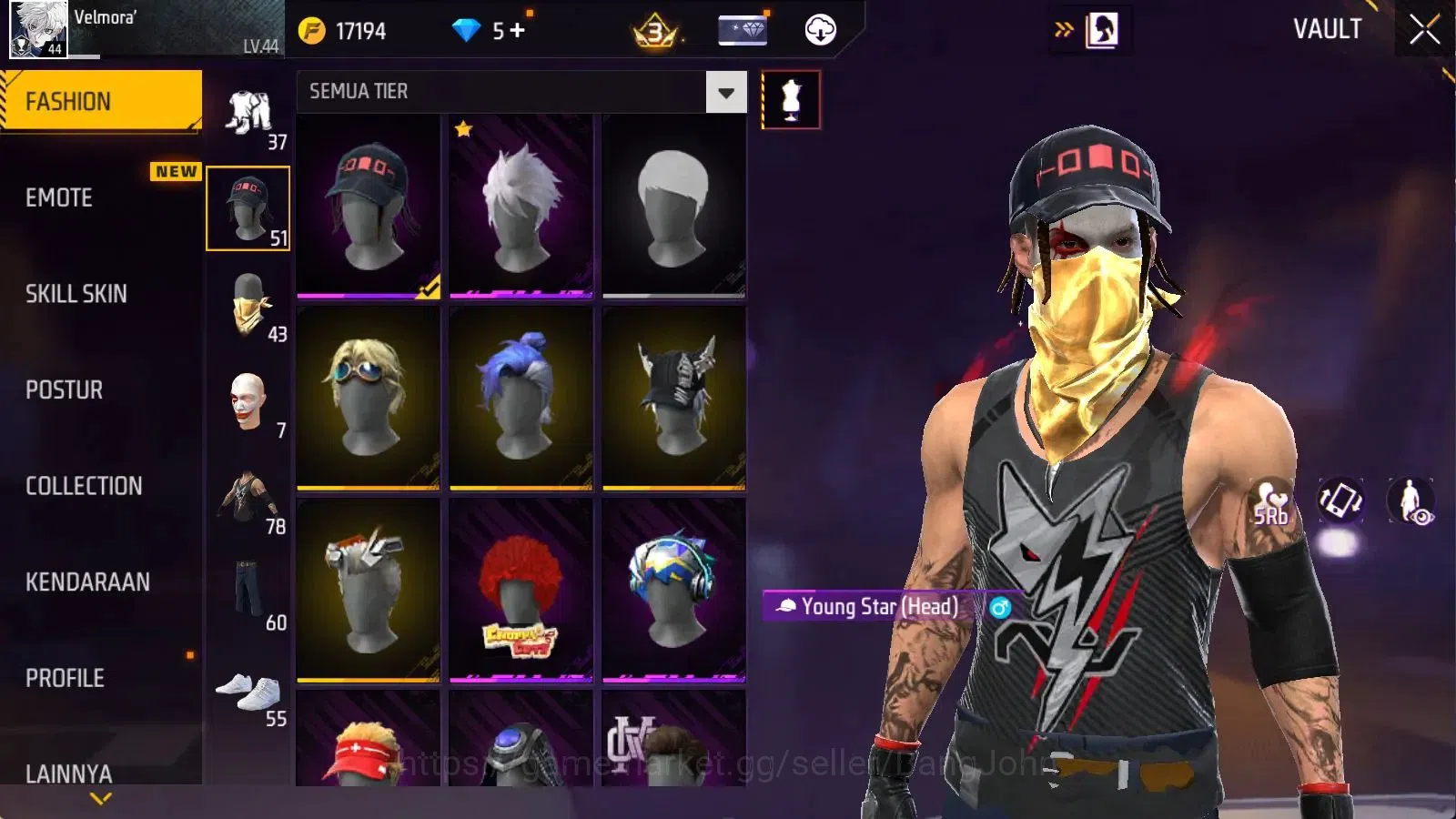 Free Fire Accounts Indonesia | M1887 Emerald Power,Hand of Hope | Vau image 7