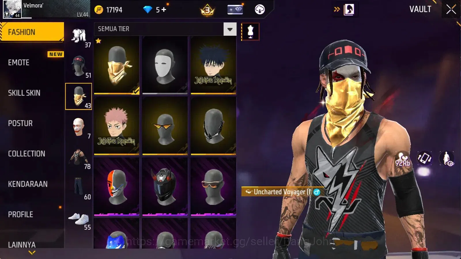 Free Fire Accounts Indonesia | M1887 Emerald Power,Hand of Hope | Vau image 8